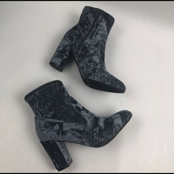 Steve Madden Shoes - Steve Madden Velvet Boots - Blue/Gray Size 7